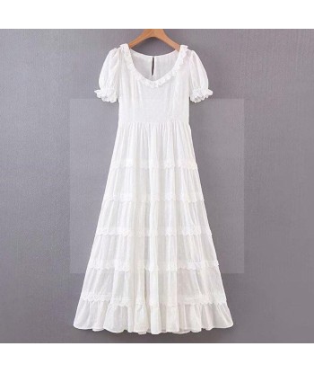 Robe boheme blanche dentelle longue JUSQU'A -70%! 