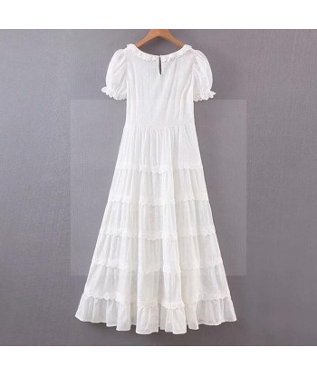 Robe boheme blanche dentelle longue JUSQU'A -70%! 