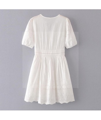 Robe boheme blanche dentelle commande en ligne