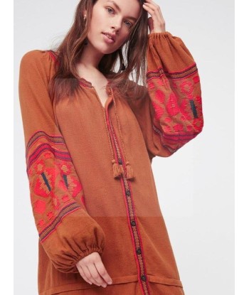 Robe style boho rouge l'achat 