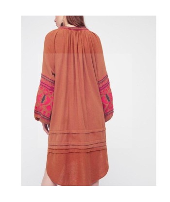 Robe style boho rouge l'achat 