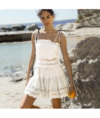 Robe dentelle hippie chic blanche votre