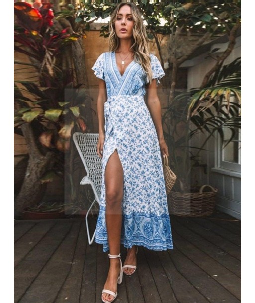 Robe longue boheme bleu Comparez plus de prix