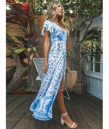 Robe longue boheme bleu Comparez plus de prix