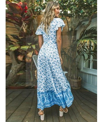 Robe longue boheme bleu Comparez plus de prix