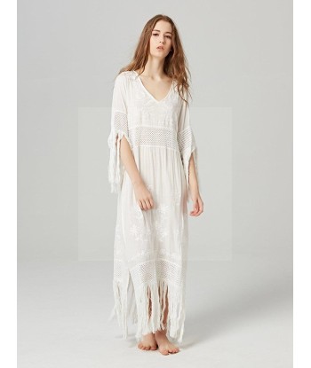 Robe longue boheme chic blanche livraison et retour toujours gratuits