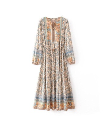 Robe boho chic ete la colonne vertébrale