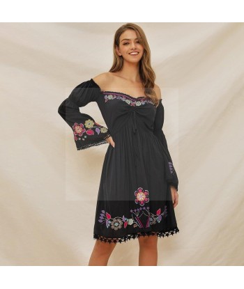 Robe bohème chic dentelle noire meilleur choix