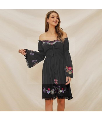 Robe bohème chic dentelle noire meilleur choix