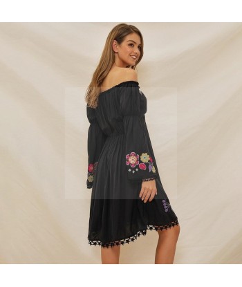 Robe bohème chic dentelle noire meilleur choix