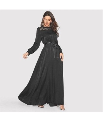 Robe boheme noir dentelle Fin de série