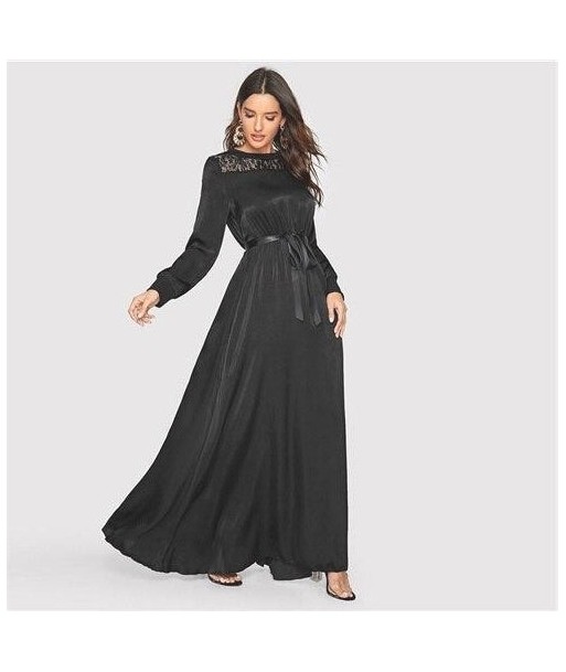 Robe boheme noir dentelle Fin de série