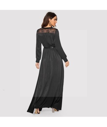 Robe boheme noir dentelle Fin de série