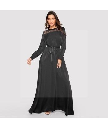 Robe boheme noir dentelle Fin de série