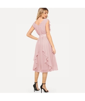 Robe longue esprit boheme chic rose JUSQU'A -70%! 