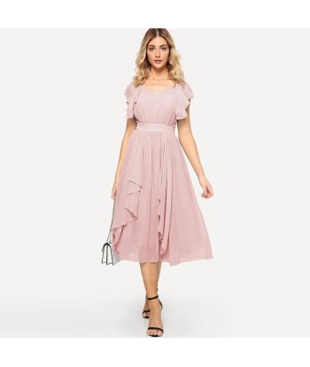 Robe longue esprit boheme chic rose JUSQU'A -70%! 