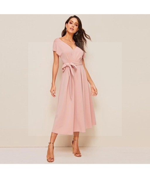 Robe boheme rose Voir les baskets