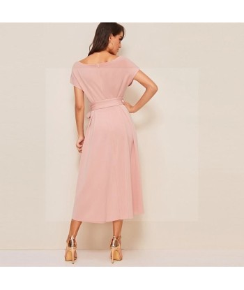 Robe boheme rose Voir les baskets