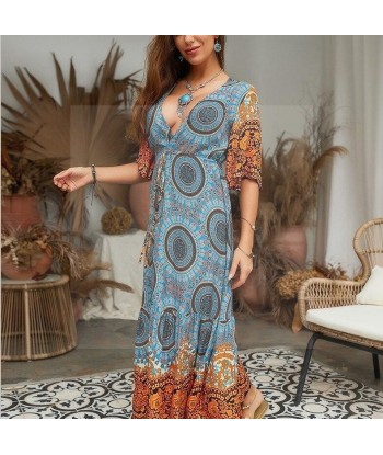 Robe boheme nature soldes