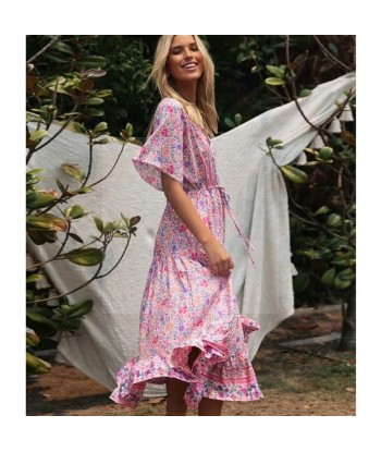 Robe longue a fleurs hippi en ligne des produits 