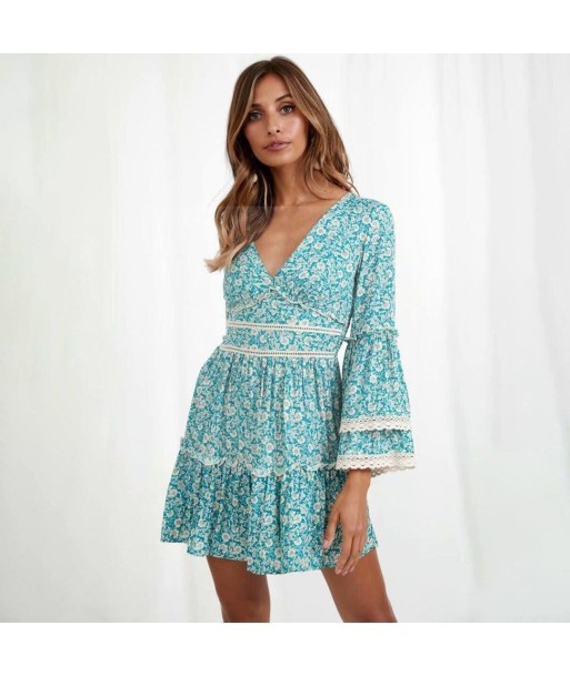 Robe style boheme turquoise Comparez plus de prix