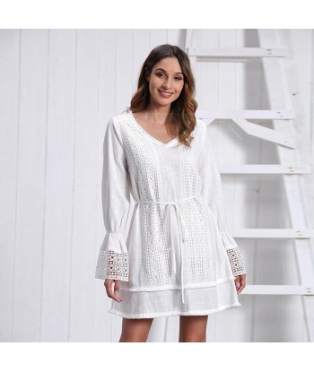 Robe courte blanche style boheme Comment ça marche