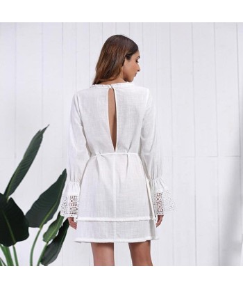 Robe courte blanche style boheme Comment ça marche