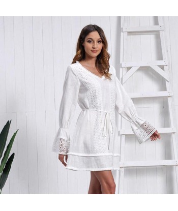 Robe courte blanche style boheme Comment ça marche