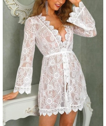 Robe boho blanche dentelle le des métaux précieux