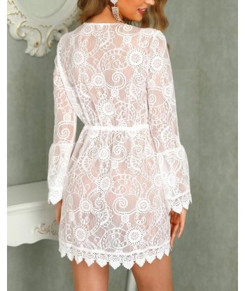 Robe boho blanche dentelle le des métaux précieux