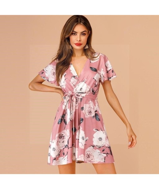 Robe bohème rose poudrée sur le site 