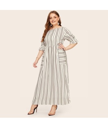 Robe longue boheme grande taille blanche soldes