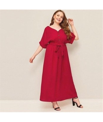 Robe boheme grande taille rouge online