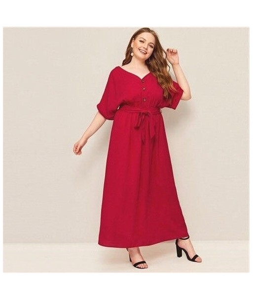 Robe boheme grande taille rouge online