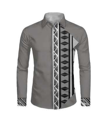 Chemise mata gris imprimée tapa Venez découvrir notre 