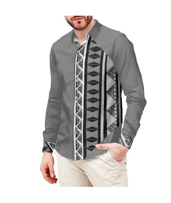 Chemise mata gris imprimée tapa Venez découvrir notre 