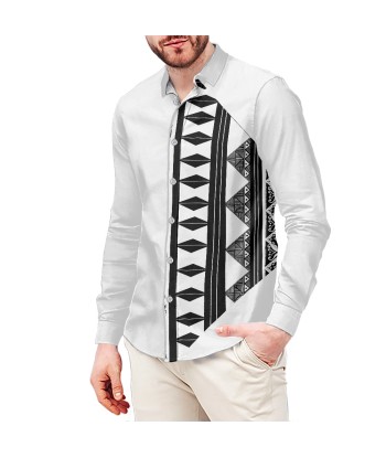 Chemise mata blanc/noir imprimée tapa en ligne des produits 