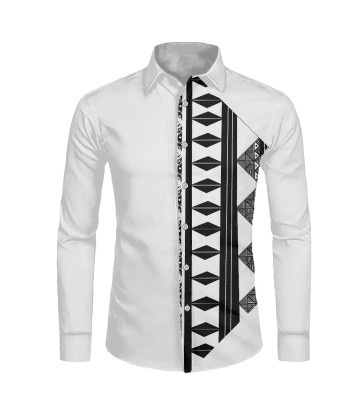 Chemise mata blanc/noir imprimée tapa en ligne des produits 