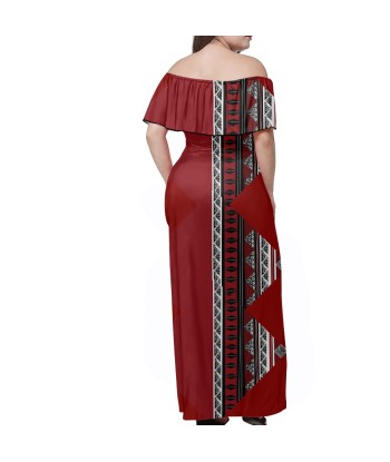 Robe épaule dénudé rouge bordeau En savoir plus