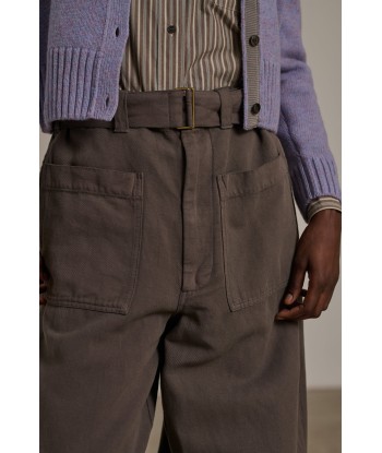 VAGABOND GREY TROUSERS brillant des détails fins