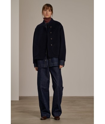 WINDSOR NAVY COAT destockage