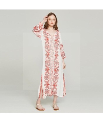 Robe blanche hippie chic pas cher de pas cher