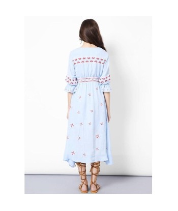 Robe longue boheme chic coton de la marque