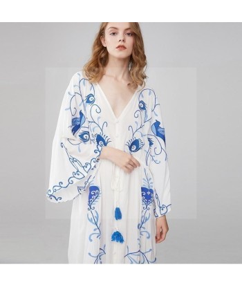 Robe boheme chic ecru d'Europe débarque