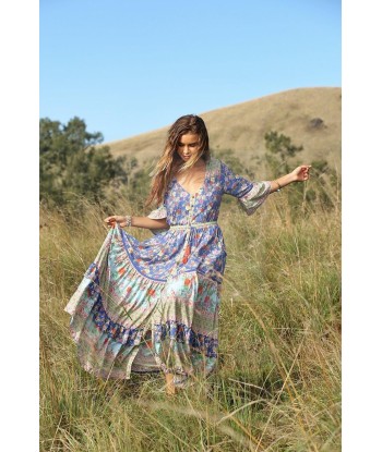 Robe bleu boho outlet