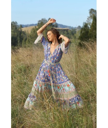 Robe bleu boho outlet