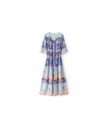 Robe bleu boho outlet