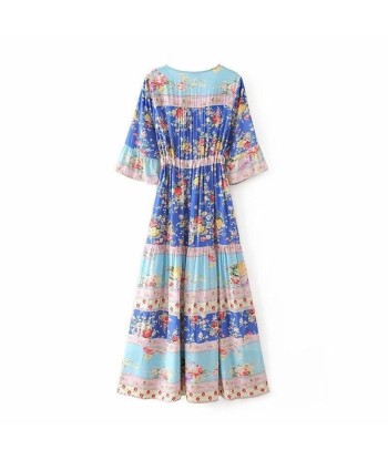 Robe bleu boho outlet