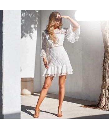 Robe hippie chic dentelle blanche Par le système avancé 